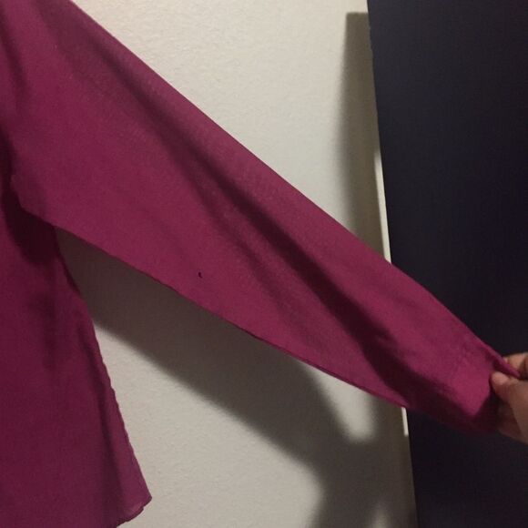 Cherry Stix Vintage Button Up Long Sleeve Shirt Men’s Pink Pockets Shoulder Tabs - Picture 3 of 5